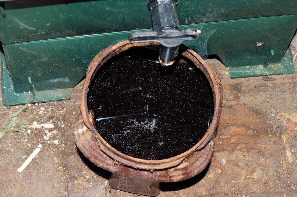 Liquid Worm Leachate Juice from Stacked Home Worm Farm