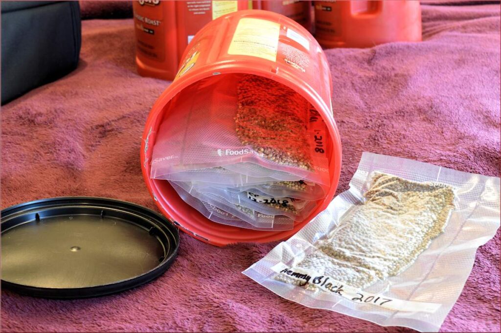 Vacuum Sealed Bags for Larger Seed Storage Containers