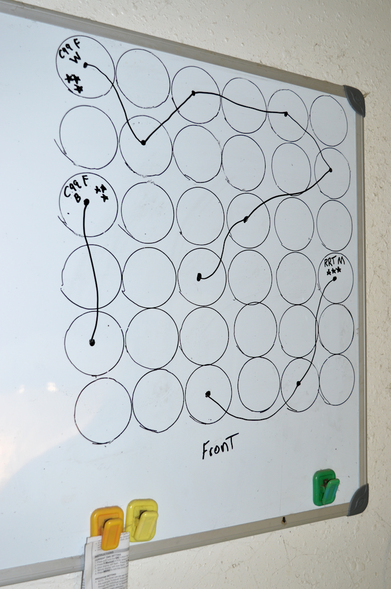 Dry Erase Board with a Template