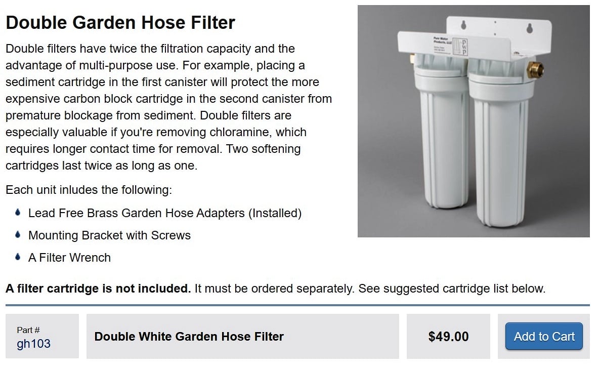 Dual Carbon Countertop Water Filtration Unit