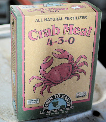 Crab Meal and Greensand Make a Complete Slow and Steady Nutrient Source