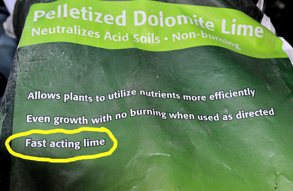 Pelletized Dolomite Lime with FAST ACTING on the Label