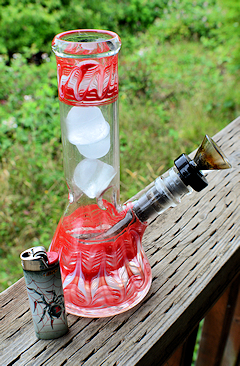 Time to Ice Bong a Little Hashish in Little Red Engine Bong