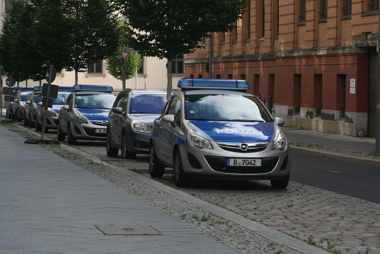 Police cars in Germany