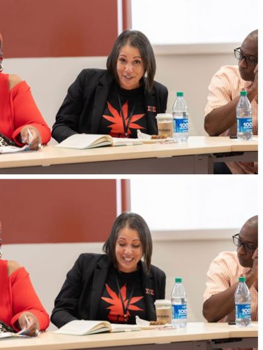 cannabis world news industry business woman at conference table
