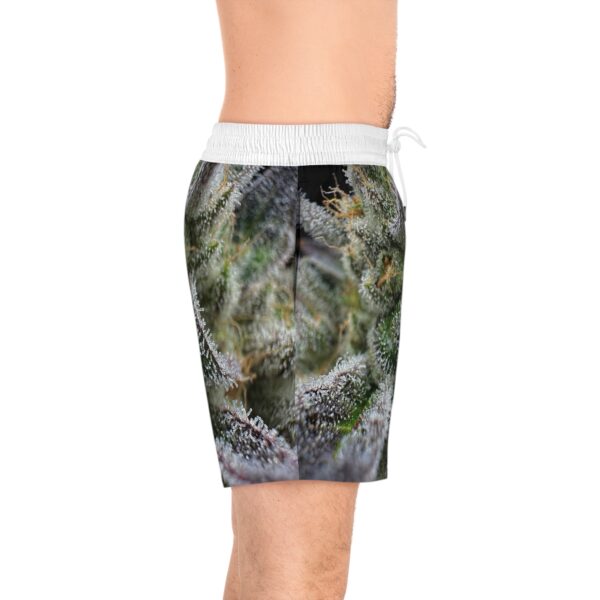 Purple Caper Skunk Caffeine, Men's Mid-Length Swim Shorts (AOP)