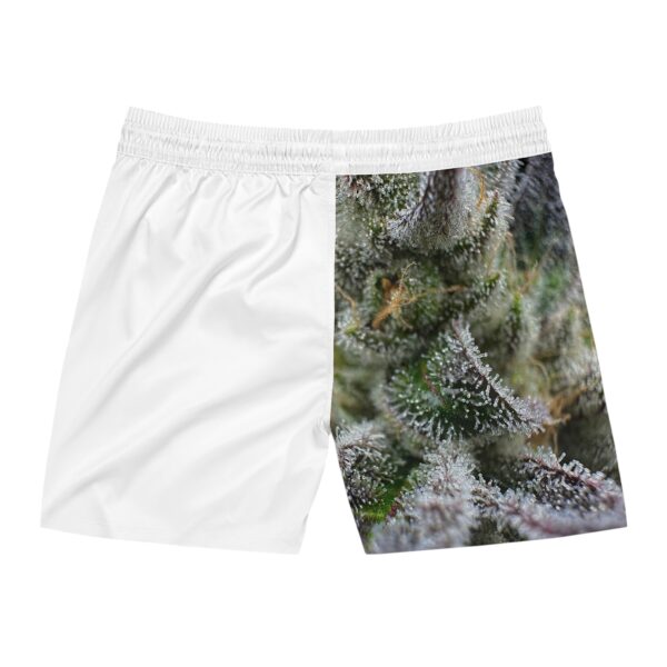 Purple Caper Skunk Caffeine, Men's Mid-Length Swim Shorts (AOP)