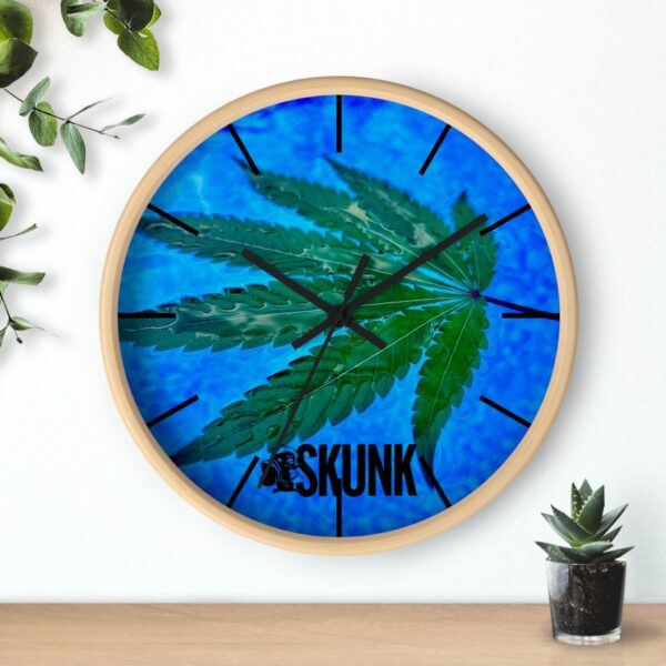 Aqua Leaf, Wall Clock