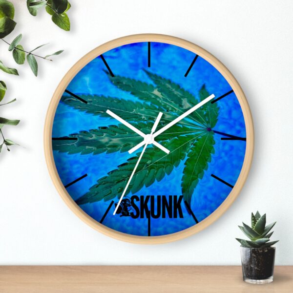 Aqua Leaf, Wall Clock