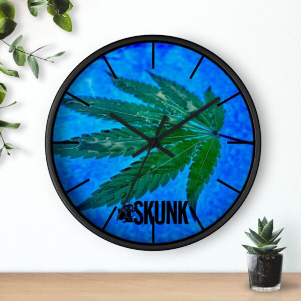 Aqua Leaf, Wall Clock