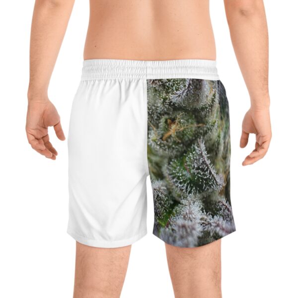 Purple Caper Skunk Caffeine, Men's Mid-Length Swim Shorts (AOP)