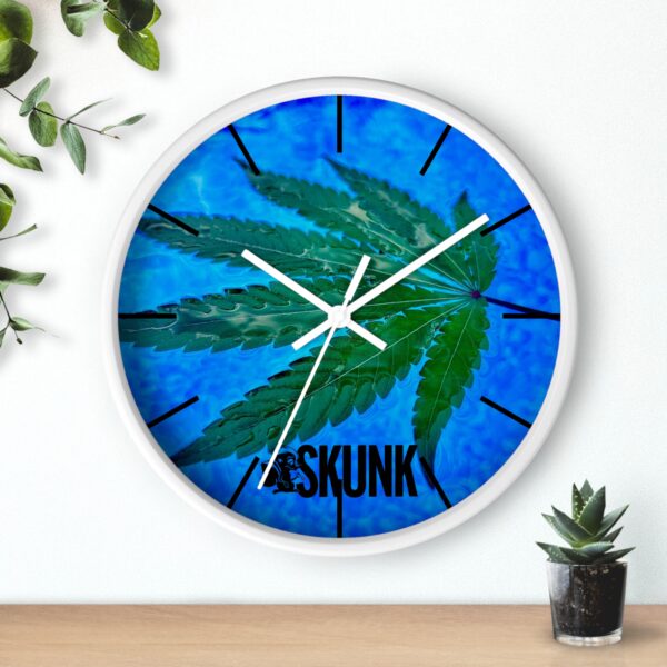 Aqua Leaf, Wall Clock