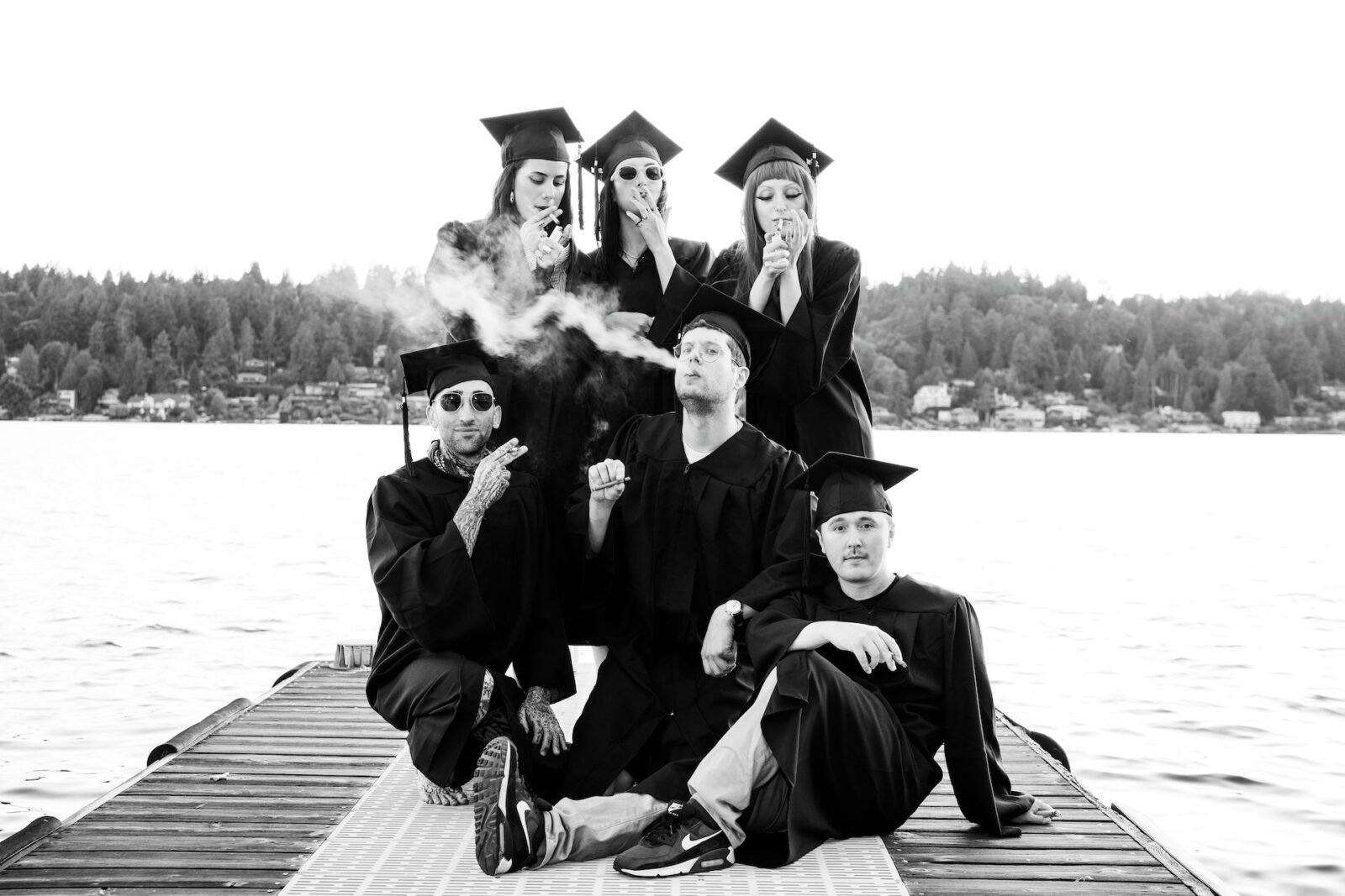cannabis world news image of people on dock smoking joints