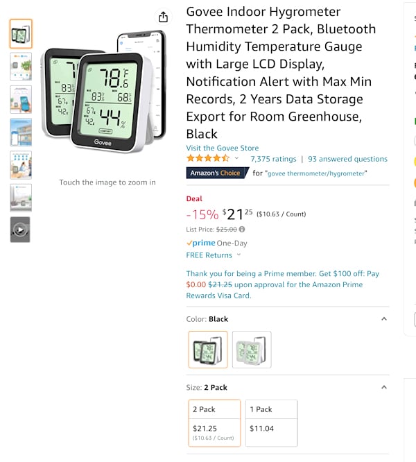 I Would Highly Recommend Some Type of Awesome Temperature and Humidity Monitoring
