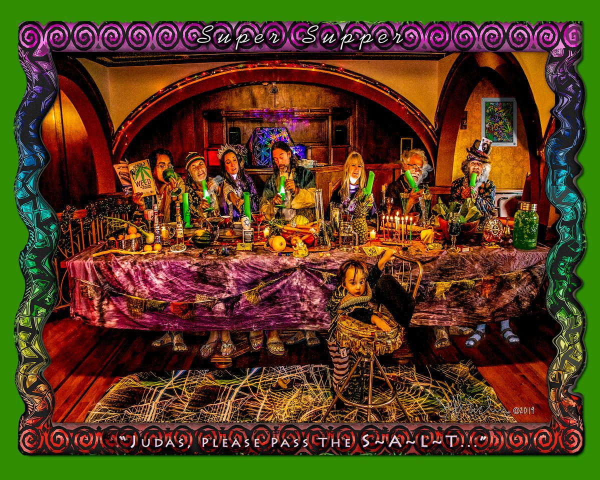 cannabis world news image of the last supper stoner style