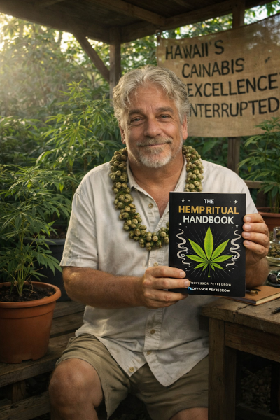 cannabis world news The author holding a copy of his book