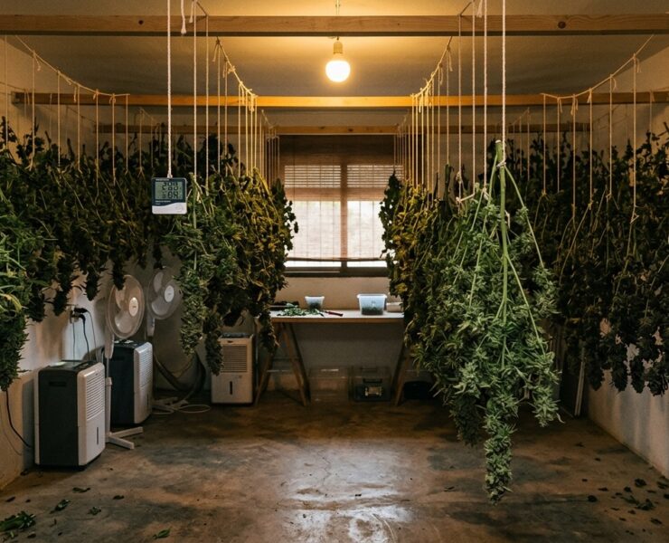 cannabis world news how to grow A large-scale temperature-controlled dry room filled with plants hanging