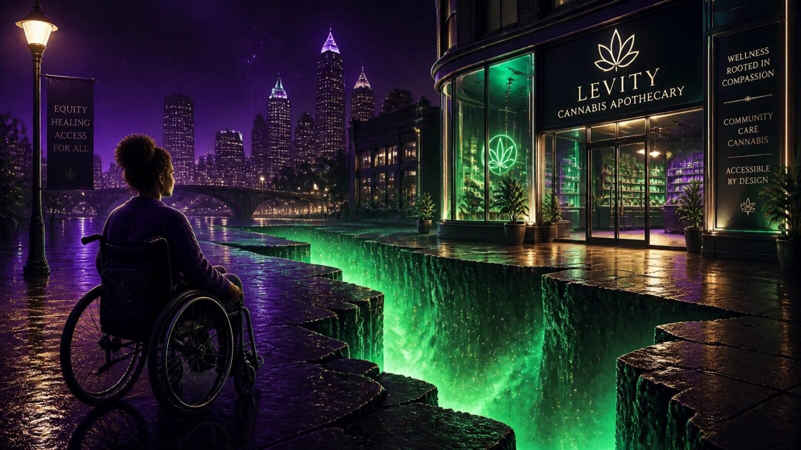 cannabis world news image of colored city scene
