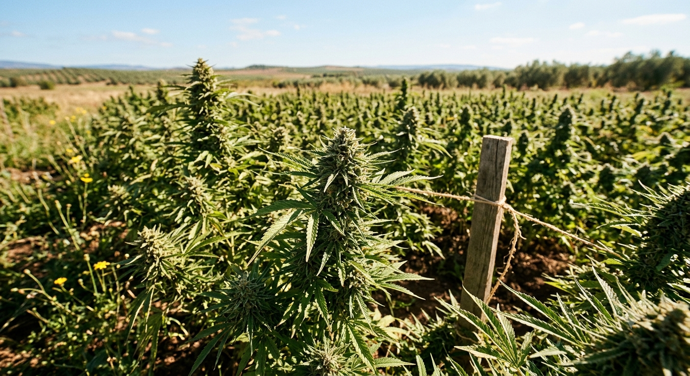 cannabis world news Outdoor cannabis plants thriving and close to harvest
